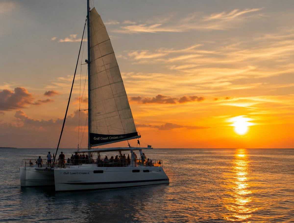 Sunset cruise catamaran